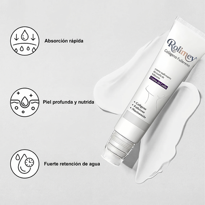 Hecho y enviado desde México 💫 Crema Rolimey® con Colágeno y Fullereno, Crema Rolimey con Péptidos de Colágeno, Nueva Crema 2026 para Reafirmar y Levantar la Piel, Antiarrugas y Reafirmante para Todo Tipo de Piel