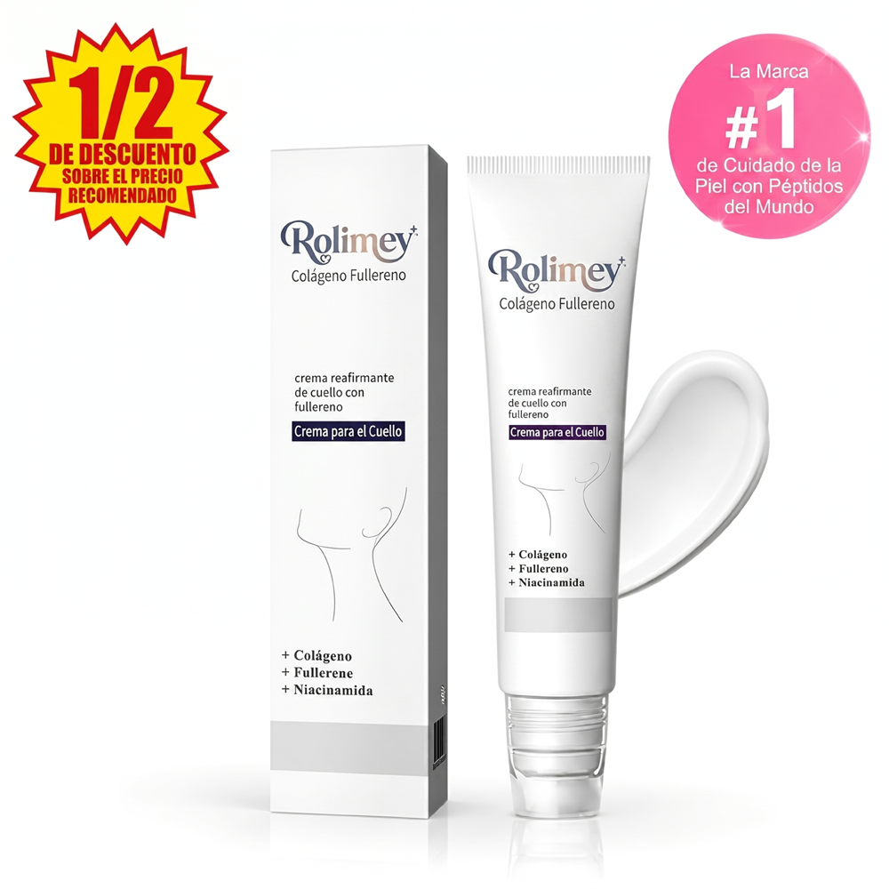 Hecho y enviado desde México 💫 Crema Rolimey® con Colágeno y Fullereno, Crema Rolimey con Péptidos de Colágeno, Nueva Crema 2026 para Reafirmar y Levantar la Piel, Antiarrugas y Reafirmante para Todo Tipo de Piel