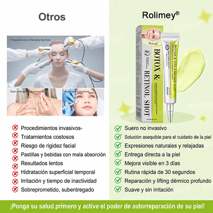 [⏰ ¡Último día! 40% de descuento] Rolimey® Botox & Vita-A Retinol Shot Crema Reafirmante y Lifting de Arrugas