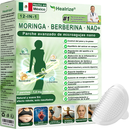 Tienda Oficial | 💚𝐻𝑒𝑎𝑙𝑟𝑖𝑧𝑒® 𝑴𝒐𝒓𝒊𝒏𝒈𝗮 · 𝐁𝐞𝐫𝐛𝐞𝐫𝐢𝐧𝐞 × 𝙉𝘼𝐃+ 𝟏2-en-1 𝗔𝗱𝘃𝗮𝗻𝗰𝗲𝗱 𝙉𝙖𝙣𝙤 𝙈𝙞𝙘𝙧𝙤𝙣𝙚𝙚𝐝𝐥𝐞 𝐏𝐚𝑡𝑐𝚑 🇲🇽 (Solo una vez al día, cambios visibles en 7 días) 👨‍⚕️ Para obesidad, piel flácida, diabetes, apnea del sueño, problemas articulares y más💝